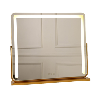 化妆镜子带灯台式桌面led家用卧室大号充电旋转智能补光梳妆台镜