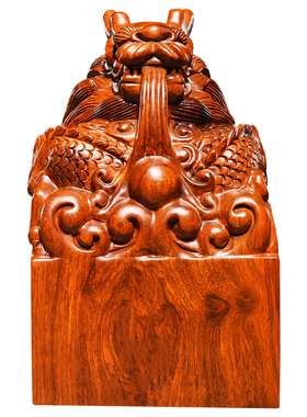 刺史印章摆件乾隆仿古书法木雕