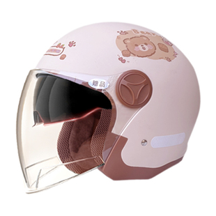 3c认证头盔女电动车冬季带围脖保暖防雾摩托车骑行安全帽围巾