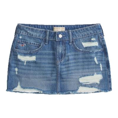 Hollister辣妹低腰牛仔裙裤