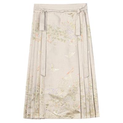 森女部落原创设计新中式八分织金马面裙汉服半裙2025秋冬新款女装