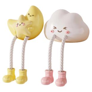 可爱吊脚娃娃摆件书桌洞洞板置物架女孩儿童房间改造小物件装饰品