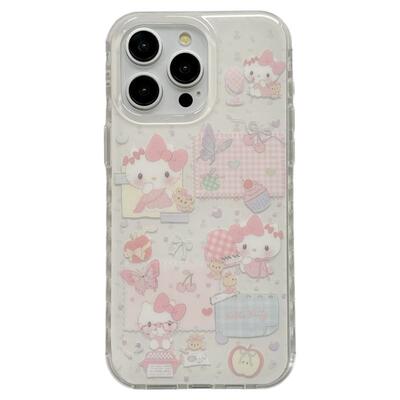ins可爱甜美少女HelloKitty适用苹果15手机壳iphone16ProMax新款15promax女款13带链条16pro网红14全包保护套
