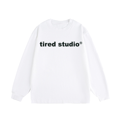 TIRED美式简约百搭长袖T恤男女