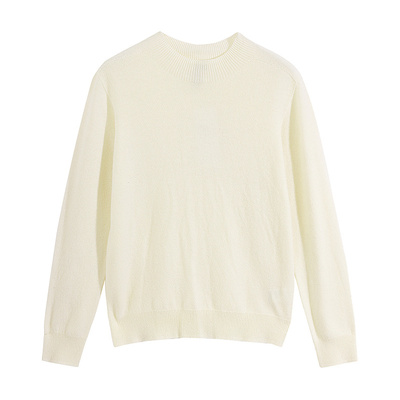 美特斯邦威毛衣女士秋冬季节百搭纯色通勤舒适羊毛半高领长袖毛衫