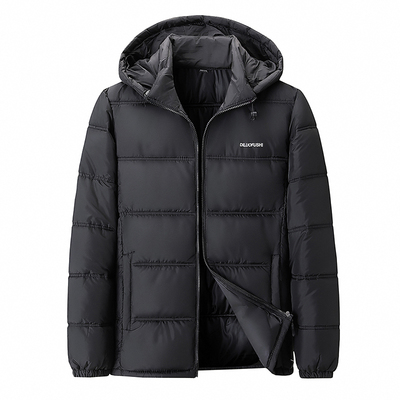 罗蒙冬季男士羽绒棉服可脱卸连帽