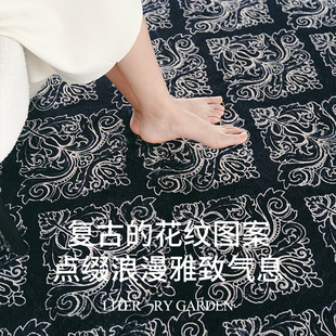 MUFEN 新品 圆形客厅地毯卧室床边毯法式 轻奢沙发茶几毯中古仿羊绒