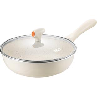 爱仕达平底锅家用纳米陶瓷不粘炒锅晶石平底炒煎锅电磁炉通用