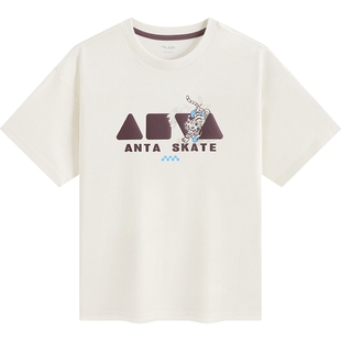 少年顽家安踏儿童短T男大童棉感短袖衫2026年夏季新款凉感潮流T恤