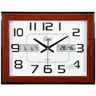 康巴丝静音挂钟客厅中式石英钟创意时钟家用简约现代时钟壁挂墙表