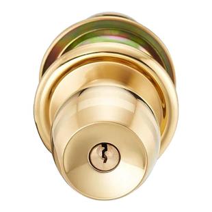 金色球锁球形锁具通用型室内卧室房门锁圆形锁舌家用卫生间球型锁