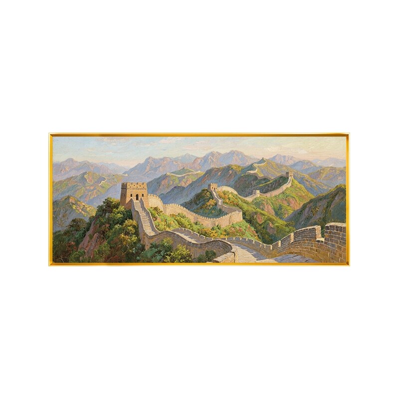 万里长城风景画十字绣客厅横板大气满绣自己手工线绣全绣印花绣