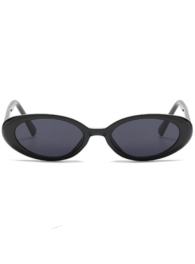 窄框椭圆个性ins女小脸墨镜