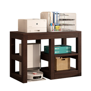 中古风扫地机器人置物架鱼缸收纳柜基站架客厅放置架柜子打印机架