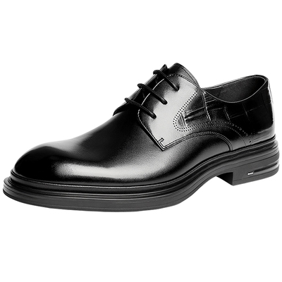 森达2026春新牛皮革商务正装婚鞋