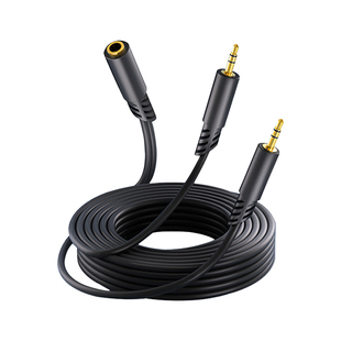 适用雷蛇Razer电脑耳机二合一转接线3.5mm分线器一分二音频线配件