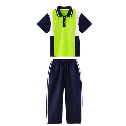 小学生校服夏季短袖长裤套装幼儿园园服儿童班服运动会开幕式服装