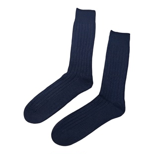 外单无骨袜男士双针商务休闲皮鞋袜中高筒毛混纺保暖西装长装袜子