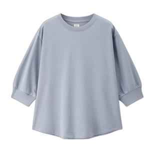 佐丹奴T恤女2026年春季新款纯棉纯色宽松圆领七分袖上衣05325791