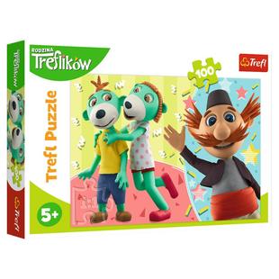 Trefl进口儿童拼图100片提夫利克斯和叔叔早教益智力玩具男女孩
