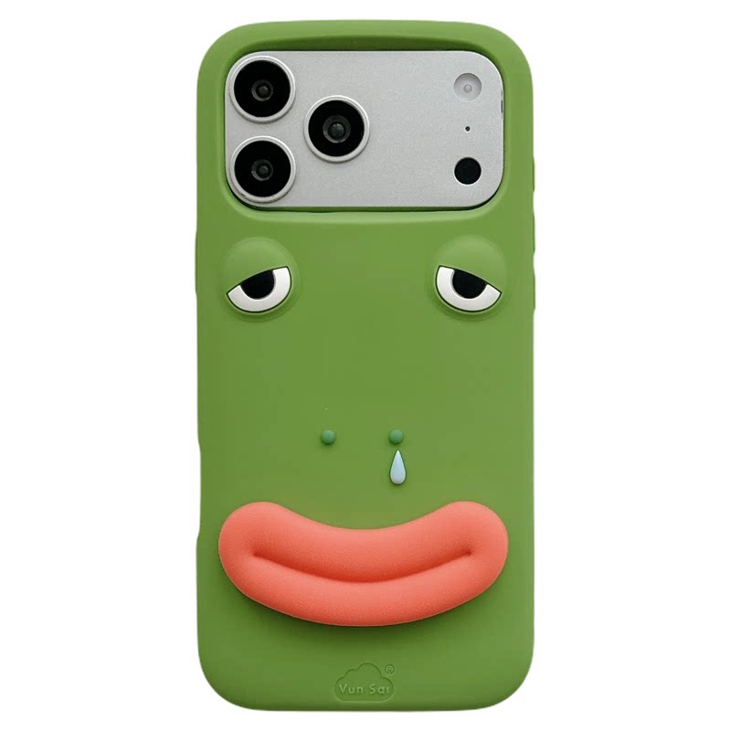 MoreRex趣味搞怪绿色香肠嘴青蛙适用苹果17手机壳硅胶iphone16promax新款17pro全包14防摔保护套13女款15超火