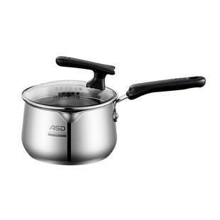 爱仕达加厚304不锈钢奶锅16cm宝宝辅食锅煮面锅热奶锅电磁炉通用