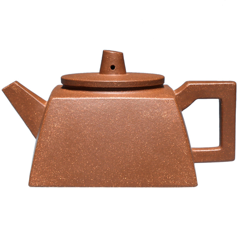 宜兴紫砂壶茶具名家全手工茶壶范佳原矿老金段泥250CC天圆地方壶