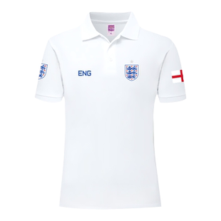 英格兰队欧洲杯凯恩贝林厄姆足球迷POLO衫男女带领短袖T恤