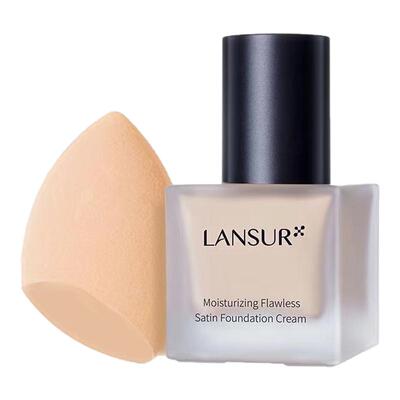 兰瑟致润无暇锻光粉底霜持久保湿滋润遮瑕防水防汗不卡粉bb霜