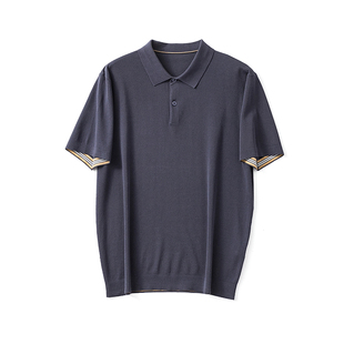 云朵般细腻 GIZA45埃及长绒棉 夏季男士纯色短袖POLO衫商务短袖男