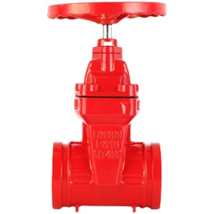 沟槽闸阀DN100消防阀门Z85X软密封暗杆弹性座封卡箍手动开关筏门