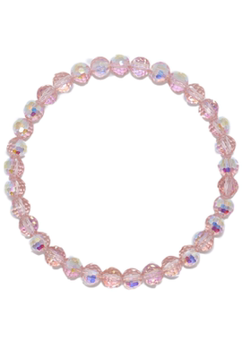 Charon爆闪施家樱粉色水晶珠串