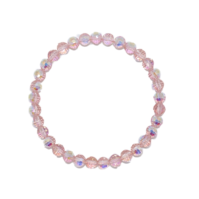 Charon爆闪施家樱粉色水晶珠串