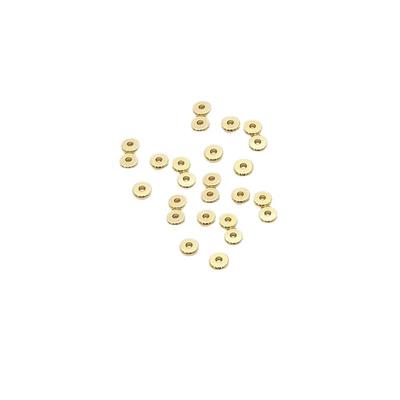 18k14k金隔片扁隔珠diy饰品手串文玩散珠金属铜镀金垫片配件合金