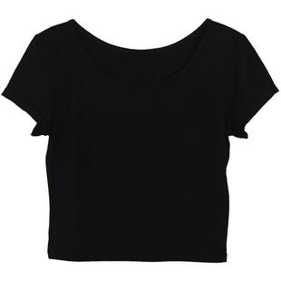 2026黑色白t恤女短袖莫代尔紧身内搭高腰短款露脐上衣打底衫ins春