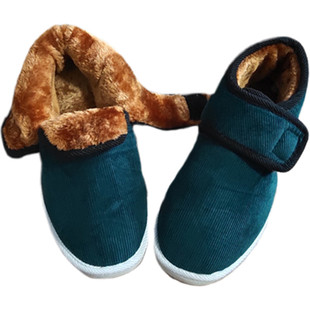 女士手工保暖棉鞋老北京布鞋加绒加厚中老年牛筋底防滑耐磨布棉鞋