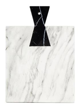 现代简约黑白大理石纹砧板摆件样板间桌面收纳陈设工艺品家居饰品