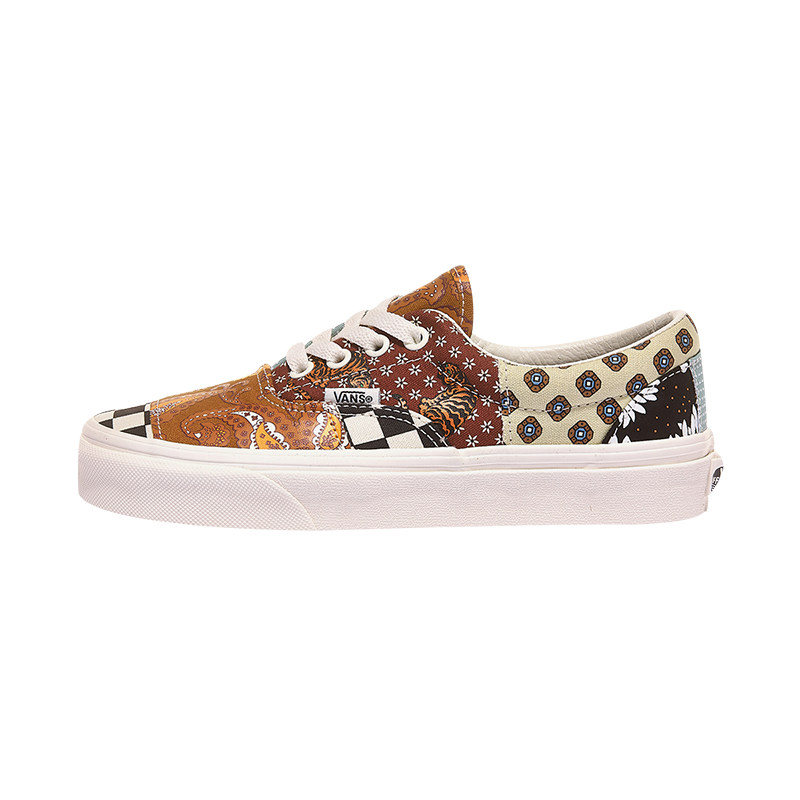VANS ERA 涂鸦拼接棋盘格 鸳鸯 腰果花 复古帆布板鞋 VN0A4U391IO
