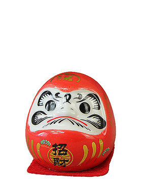 日式达摩摆件招财装饰车载手绘