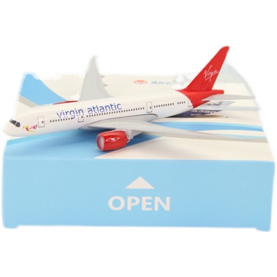 飞机模型波音B787英国维珍航空客机礼品摆件14厘米成品合金航模