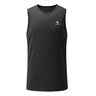 骆驼运动速干背心男2025夏季健身T恤透气吸汗无袖跑步篮球训练服