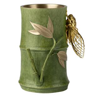 铜师傅《知足常乐笔筒》书房桌面铜摆件家居装饰工艺品教师节礼物