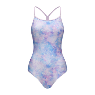 迪卡侬泳衣女专业竞速显瘦游泳衣抗氯美背遮肉泡温泉连体泳衣IVL2