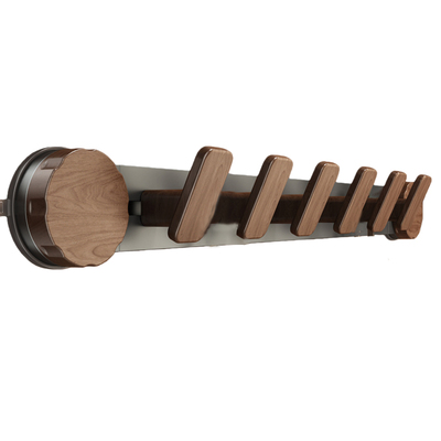 胡桃木吸盘门后挂钩挂衣架免打孔