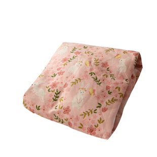 ins风 可爱简约纯棉斜纹单人床笠 1.2米床笠 全棉条纹床垫套床品