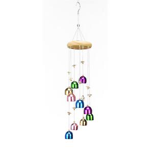 金属彩色铜风铃挂饰门饰创意风水金色铃铛阳台店铺门铃挂件礼物女