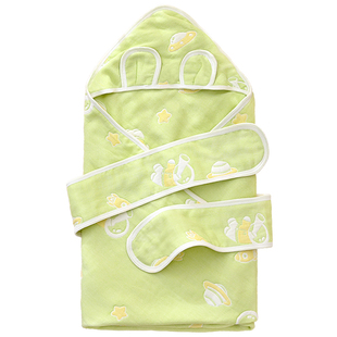 新生婴儿抱被纯棉纱布6层a类宝宝初生儿秋冬季包巾产房包被春夏款