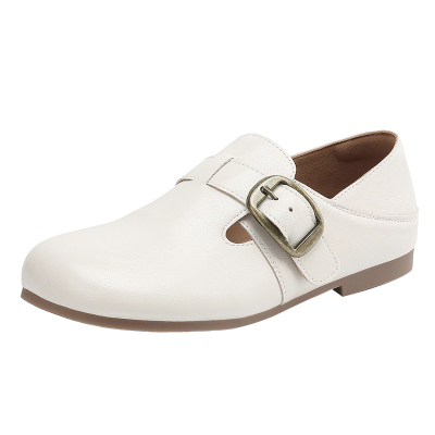 达芙妮复古通勤一脚蹬深口单鞋女