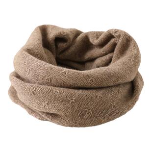 秋冬推荐男女儿童可亲子纯羊绒针织时尚护颈保暖脖套围巾白色