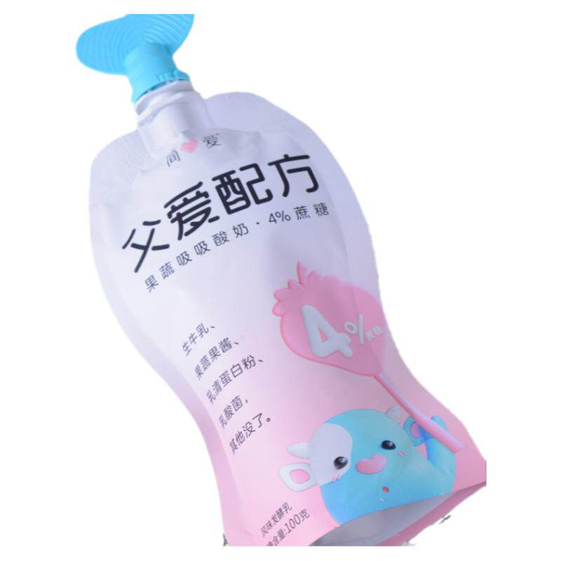 简爱父爱配方酸奶儿童宝宝100g无蔗糖2%4%控糖无花果西梅味12包装